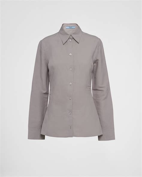 prada bluse weiss|Blusen, Hemden und Tops für Damen .